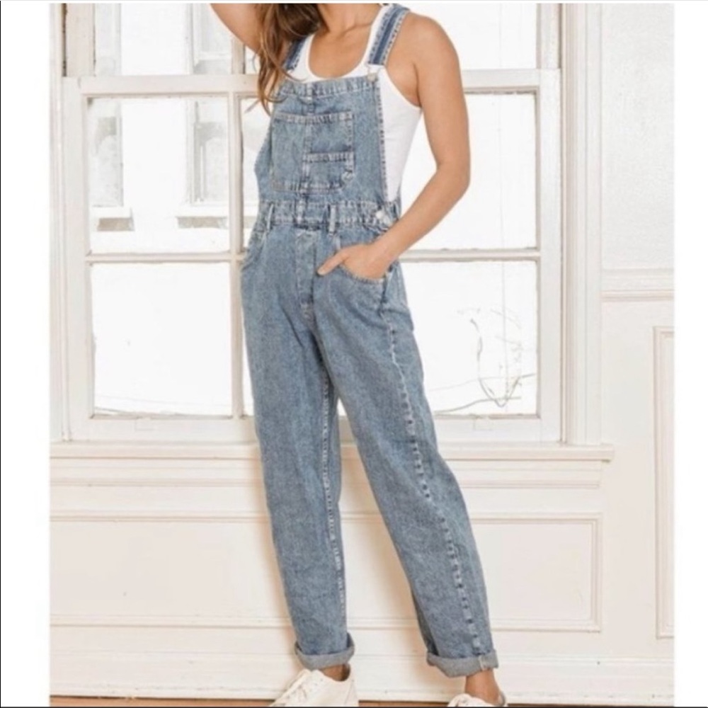 We the Free Ziggy Denim Overalls FREE PEOPLE SIZE MEDIUM